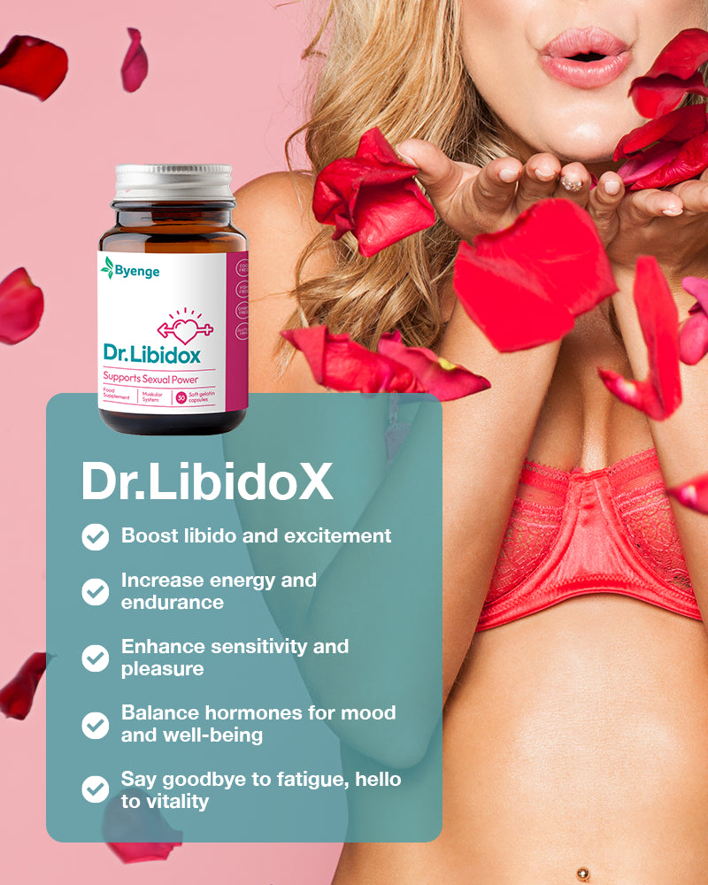 Key benefits of Byenge Dr.LibidoX: Boosts confidence, enhances performance, supports hormonal balance, increases energy, and promotes deeper connections.